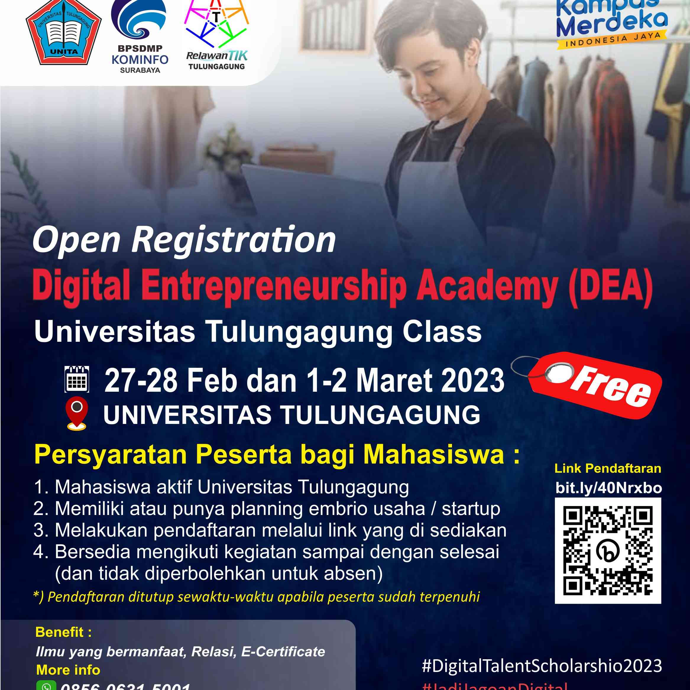 Digital Entrepreneurship Academy (DEA) Kominfo bekerjasama dengan Universitas Tulungagung